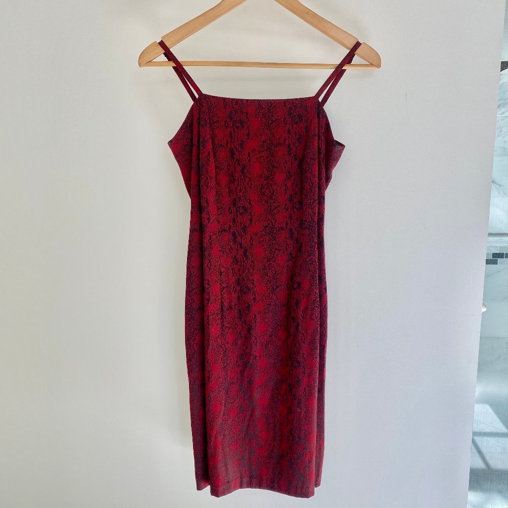 Express Red Snakeskin Minidress